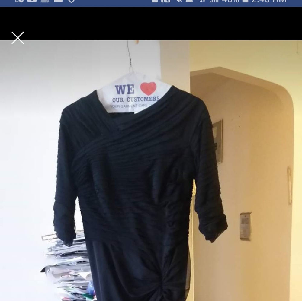 Tadashi Gown was altered to cover neck